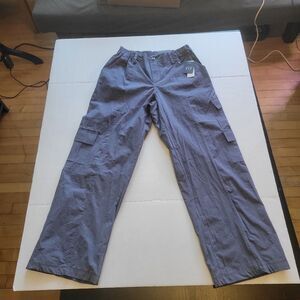 No Comment Cargo Gray Women Pants Size Large Wide Leg